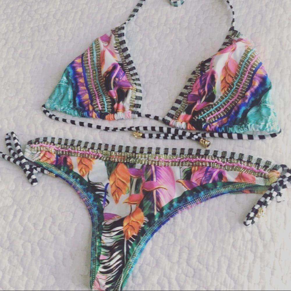 Rare Beadedcheeky Bikini Set - image 2